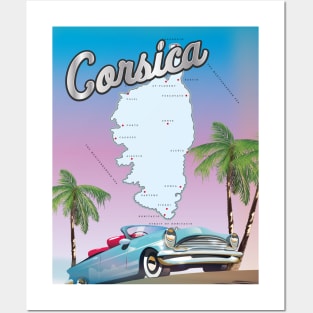 Corsica car travel poster Posters and Art